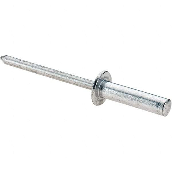 Value Collection - Size 68 Dome Head Aluminum Closed End Sealing Blind Rivet - Aluminum Mandrel, 0.376" to 1/2" Grip, 0.374" Head Diam, 0.192" to 0.196" Hole Diam, 0.748" Length Under Head, 3/16" Body Diam - Industrial Tool & Supply