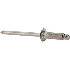 Value Collection - Size 56 Dome Head Stainless Steel Open End Blind Rivet - Stainless Steel Mandrel, 0.251" to 3/8" Grip, 0.312" Head Diam, 0.16" to 0.164" Hole Diam, 0.55" Length Under Head, 5/32" Body Diam - Industrial Tool & Supply