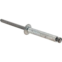 Value Collection - Size 616 Dome Head Aluminum Open End Blind Rivet - Steel Mandrel, 0.751" to 1" Grip, 3/8" Head Diam, 0.192" to 0.196" Hole Diam, 1.2" Length Under Head, 3/16" Body Diam - Industrial Tool & Supply