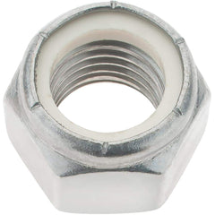 Value Collection - 1-8 UNC 18-8 Hex Lock Nut with Nylon Insert - 1-7/16" Width Across Flats, 1-3/64" High - Industrial Tool & Supply