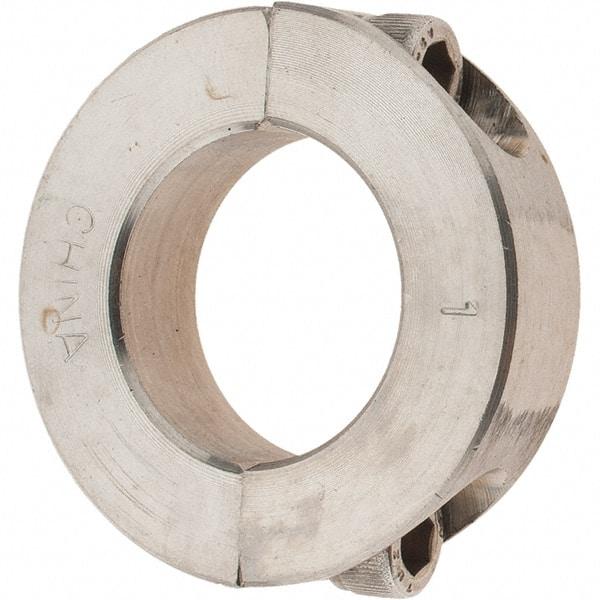 Value Collection - 1" Bore, Stainless Steel, Two Piece Shaft Collar - 1-3/4" Outside Diam, 1/2" Wide - Industrial Tool & Supply