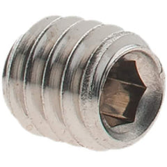 Value Collection - #8-32 UNC, 3/16" OAL, Cup Point Set Screw - Grade 18-8 Stainless Steel, 5/64" Key - Industrial Tool & Supply