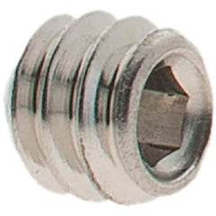 Value Collection - #6-32 UNC, 1/8" OAL, Cup Point Set Screw - Grade 18-8 Stainless Steel, 1/16" Key - Industrial Tool & Supply