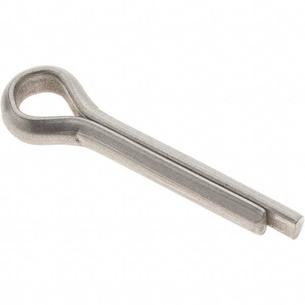 Value Collection - 3/16" Diam x 1" Long Extended Prong Cotter Pin - Grade 18-8, Uncoated, Stainless Steel - Industrial Tool & Supply