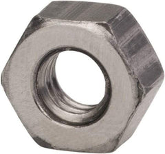 Made in USA - 5/16-18 UNC Steel Right Hand Hex Nut - 1/2" Across Flats, 0.273" High, Zinc Clear Finish - Industrial Tool & Supply
