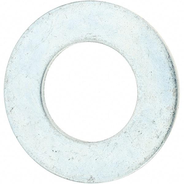 Value Collection - 1-1/2" Screw, Grade 8 Steel SAE Flat Washer - 1-5/8" ID x 3" OD, 3/16" Thick, Zinc-Plated Finish - Industrial Tool & Supply