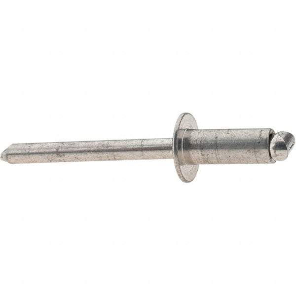 Value Collection - Size 86 Dome Head Stainless Steel Open End Blind Rivet - Stainless Steel Mandrel, 0.251" to 3/8" Grip, 1/2" Head Diam, 0.257" to 0.261" Hole Diam, 6250" Length Under Head, 1/4" Body Diam - Industrial Tool & Supply