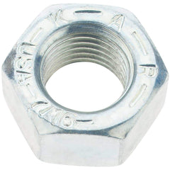 Value Collection - 7/16-20 UNF Steel Right Hand Hex Nut - 11/16" Across Flats, 3/8" High, Zinc Yellow Dichromate Finish - Industrial Tool & Supply