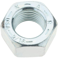 Value Collection - 9/16-18 UNF Steel Right Hand Hex Nut - 7/8" Across Flats, 31/64" High, Zinc Yellow Dichromate Finish - Industrial Tool & Supply