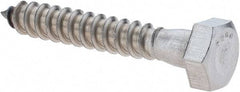 Value Collection - 5/16 Screw, 2" Length Under Head, Stainless Steel, Hex Head Lag Screw - Uncoated, Grade 18-8 - Industrial Tool & Supply
