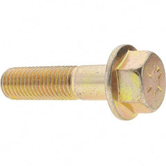 Value Collection - 3/4-10 UNC, 3" Length Under Head, Hex Drive Flange Bolt - 1-3/4" Thread Length, Grade 8 Alloy Steel, Smooth Flange, Zinc-Plated Finish - Industrial Tool & Supply