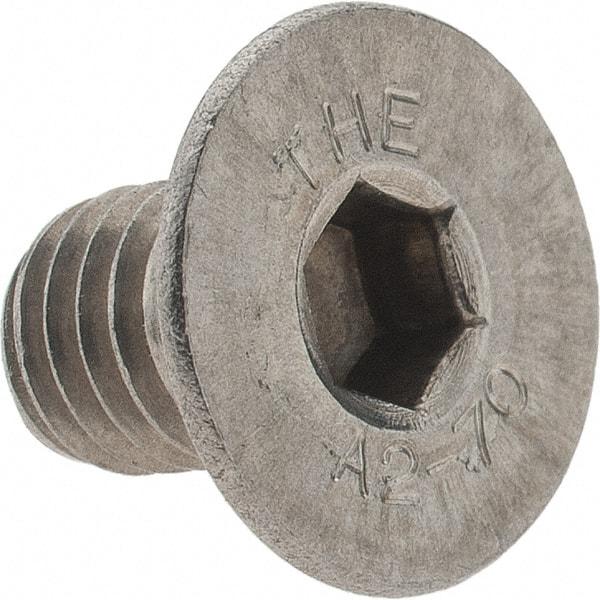 Value Collection - M8x1.25 Metric Coarse Hex Socket Drive, 90° Flat Screw - Grade 18-8 & Austenitic A2 Stainless Steel, Fully Threaded, 12mm OAL - Industrial Tool & Supply
