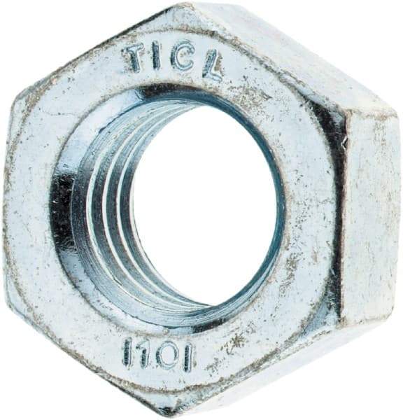 Value Collection - M14x2.00 Metric Coarse Steel Right Hand Hex Nut - 22mm Across Flats, 11mm High, Zinc-Plated Finish - Industrial Tool & Supply