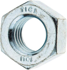 Value Collection - M14x2.00 Metric Coarse Steel Right Hand Hex Nut - 22mm Across Flats, 11mm High, Zinc-Plated Finish - Industrial Tool & Supply