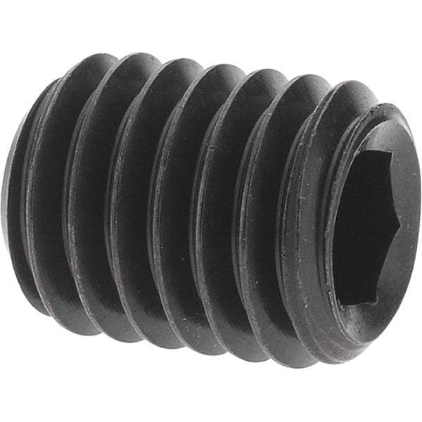 Value Collection - M8x1.25 Metric Coarse, 10mm OAL, Cup Point Set Screw - Grade 14.9 (45H) Alloy Steel, 4mm Key - Industrial Tool & Supply