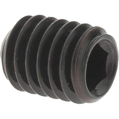 Value Collection - M6x1.00 Metric Coarse, 8mm OAL, Cup Point Set Screw - Grade 14.9 (45H) Alloy Steel, 3mm Key - Industrial Tool & Supply