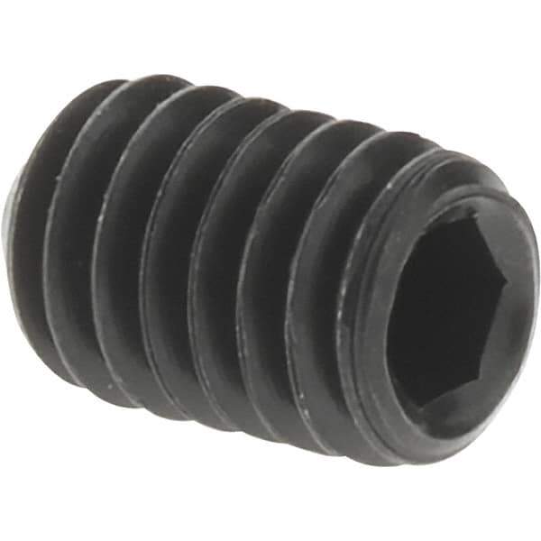 Value Collection - M4x0.70 Metric Coarse, 6mm OAL, Cup Point Set Screw - Grade 14.9 (45H) Alloy Steel, 2mm Key - Industrial Tool & Supply