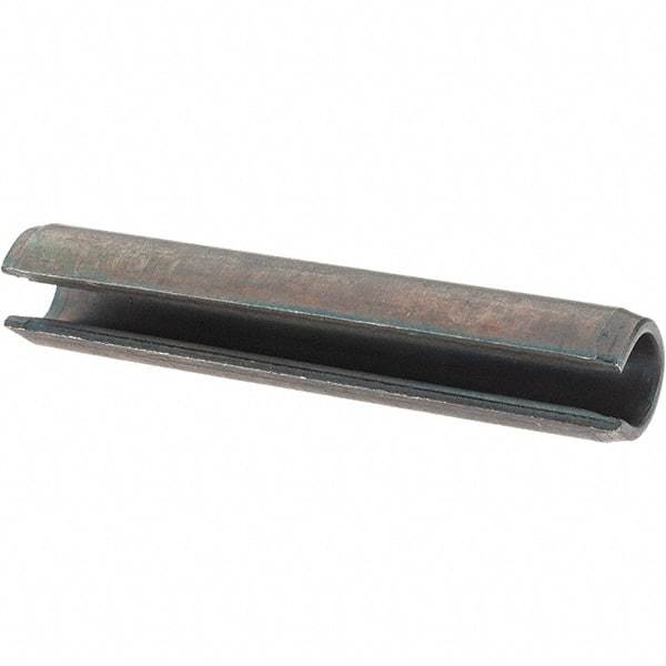 Value Collection - 8mm Diam x 45mm Long Slotted Spring Pin - Steel, Plain Finish - Industrial Tool & Supply