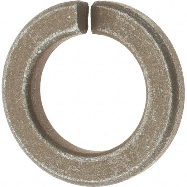 Value Collection - 1", 1/4" Thick Split Lock Washer - AISI 4037 Alloy Steel, Zinc Yellow Dichromate Finish, 1.003" Min ID, 1.024" Max ID, 1.656" Max OD - Industrial Tool & Supply