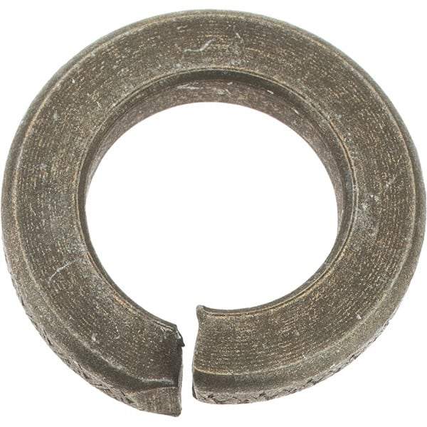 Value Collection - 9/16", 0.141" Thick Split Lock Washer - AISI 4037 Alloy Steel, Zinc Yellow Dichromate Finish, 0.564" Min ID, 0.574" Max ID, 0.965" Max OD - Industrial Tool & Supply