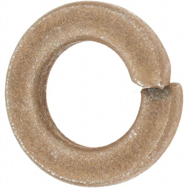 Value Collection - 3/8", 0.094" Thick Split Lock Washer - AISI 4037 Alloy Steel, Zinc Yellow Dichromate Finish, 0.377" Min ID, 0.385" Max ID, 0.68" Max OD - Industrial Tool & Supply