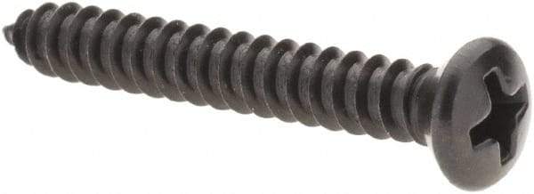Value Collection - #8 Oval Head Phillips Sheet Metal Screw - Steel, 1-1/4" OAL, AISI 1016, ANSI/ASME B18.6.4, ASME B18.6.3 & SAE J933, Grade 1016-1024 - Industrial Tool & Supply