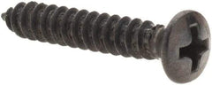 Value Collection - #8 Oval Head Phillips Sheet Metal Screw - Steel, 1" OAL, Grade 2 - Industrial Tool & Supply