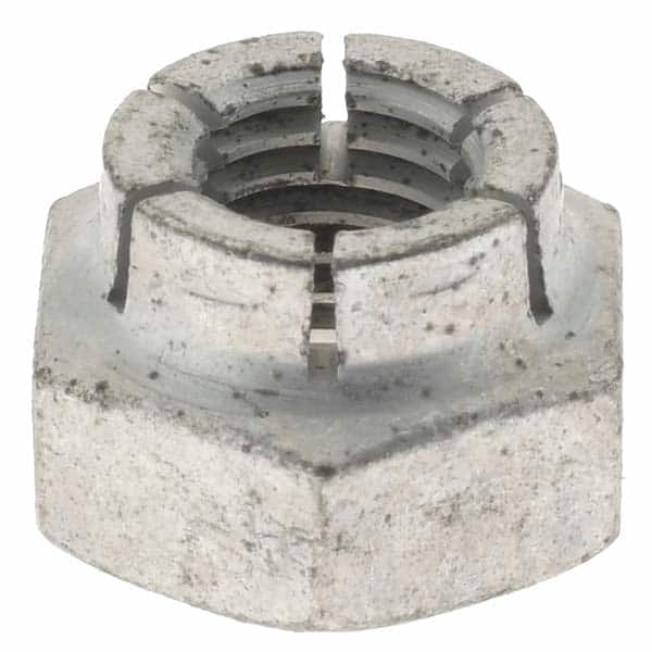 Value Collection - 1/4-28 UNJF Grade 2 Hex Lock Nut with Expanding Flex Top - Industrial Tool & Supply