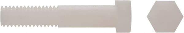 Electro Hardware - 1/2-13, 1-3/4" Long Hex Head Cap Screw - Partially Threaded, Grade 6/6 Nylon, Uncoated - Industrial Tool & Supply