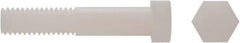 Electro Hardware - 1/2-13, 2-1/2" Long Hex Head Cap Screw - Partially Threaded, Grade 6/6 Nylon, Uncoated - Industrial Tool & Supply