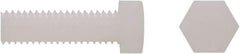 Electro Hardware - 5/16-18 UNC, 1-1/4" Length Under Head Hex Head Cap Screw - Partially Threaded, Grade 6/6 Nylon, Uncoated, 9/16" Hex - Industrial Tool & Supply
