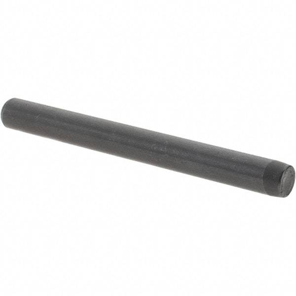Value Collection - 1/4" Diam x 2-1/2" Pin Length Grade 8 Alloy Steel Standard Dowel Pin - Bright Finish, C 47-58 & C 60 (Surface) Hardness, 14,720 Lb (Double Shear), 7,360 Lb (Single Shear) Breaking Strength, 1 Beveled & 1 Rounded End - Industrial Tool & Supply
