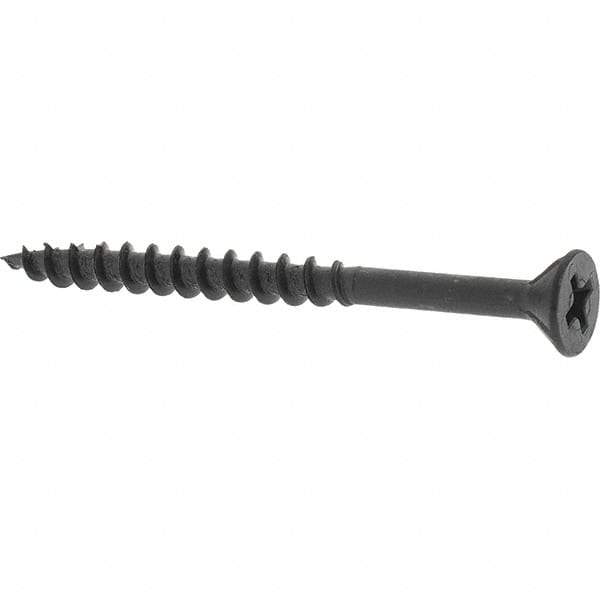 Buildex - #8, 2" OAL, Phillips Drive Flat Head, Steel Drywall Screws - Black Oxide Finish, Grade 2 - Industrial Tool & Supply