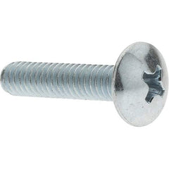 Value Collection - #8-32 UNC, 3/4" Length Under Head Phillips Drive Machine Screw - Truss Head, Grade 2 Steel, Zinc-Plated Finish, Without Washer - Industrial Tool & Supply