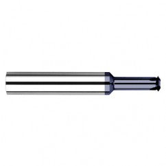 0.1600″ Cutter Diameter × 0.6250″ (5/8″) Reach Carbide Single Form #12 Thread Milling Cutter, 4 Flutes, AlTiN Coated - Industrial Tool & Supply