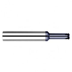 0.1200″ Cutter Diameter × 0.2180″ (7/32″) Reach Carbide Single Form #8 Thread Milling Cutter, 4 Flutes, AlTiN Coated - Industrial Tool & Supply