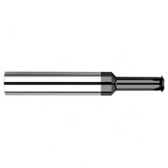 0.0980″ Cutter Diameter × 0.3750″ (3/8″) Reach Carbide Single Form #6 Thread Milling Cutter, 4 Flutes, Amorphous Diamond Coated - Industrial Tool & Supply