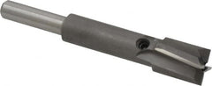 Made in USA - 15/32" Diam, 1/4" Shank, Diam, 4 Flutes, Straight Shank, Interchangeable Pilot Counterbore - Industrial Tool & Supply