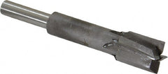 Made in USA - 1/2" Diam, 1/4" Shank, Diam, 4 Flutes, Straight Shank, Interchangeable Pilot Counterbore - Industrial Tool & Supply