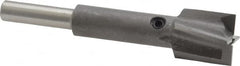 Made in USA - 19/32" Diam, 1/4" Shank, Diam, 4 Flutes, Straight Shank, Interchangeable Pilot Counterbore - Industrial Tool & Supply