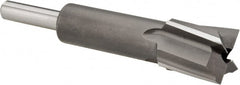 Made in USA - 11/16" Diam, 1/4" Shank, Diam, 4 Flutes, Straight Shank, Interchangeable Pilot Counterbore - Industrial Tool & Supply