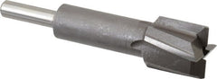 Made in USA - 23/32" Diam, 1/4" Shank, Diam, 4 Flutes, Straight Shank, Interchangeable Pilot Counterbore - Industrial Tool & Supply
