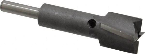 Made in USA - 3/4" Diam, 1/4" Shank, Diam, 4 Flutes, Straight Shank, Interchangeable Pilot Counterbore - Industrial Tool & Supply