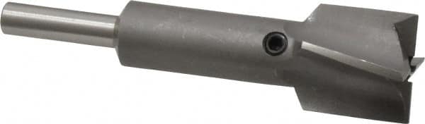 Made in USA - 13/16" Diam, 1/4" Shank, Diam, 4 Flutes, Straight Shank, Interchangeable Pilot Counterbore - Industrial Tool & Supply