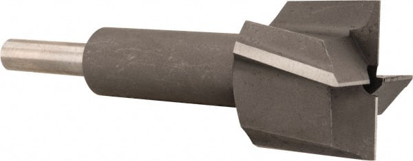 Made in USA - 1" Diam, 1/4" Shank, Diam, 4 Flutes, Straight Shank, Interchangeable Pilot Counterbore - Industrial Tool & Supply