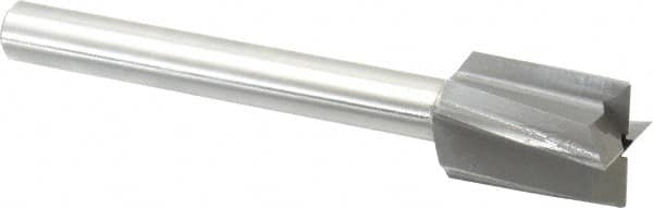 Made in USA - 1" Diam, 1/2" Shank, Diam, 4 Flutes, Straight Shank, Interchangeable Pilot Counterbore - Industrial Tool & Supply