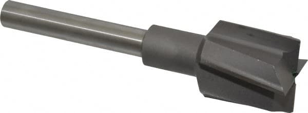 Made in USA - 1-3/8" Diam, 1/2" Shank, Diam, 4 Flutes, Straight Shank, Interchangeable Pilot Counterbore - Industrial Tool & Supply