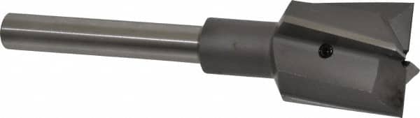 Made in USA - 1-1/2" Diam, 1/2" Shank, Diam, 4 Flutes, Straight Shank, Interchangeable Pilot Counterbore - Industrial Tool & Supply