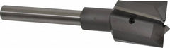 Made in USA - 1-1/2" Diam, 1/2" Shank, Diam, 4 Flutes, Straight Shank, Interchangeable Pilot Counterbore - Industrial Tool & Supply