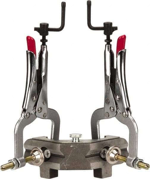 Strong Hand Tools - Fixed Angle, 2 Axes, 7-1/2" Long, 1-1/4" Max Capacity, Angle & Corner Clamp - 90° Clamping Angle, 2" Throat Depth - Industrial Tool & Supply